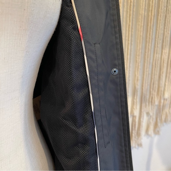 Burberry Womens Black Nova Print Trench Coat / Rain Jacket Size Large / 12 - 14 - Picture 7 of 10